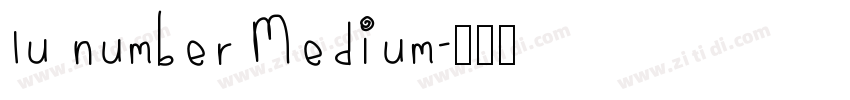 lu number Medium字体转换